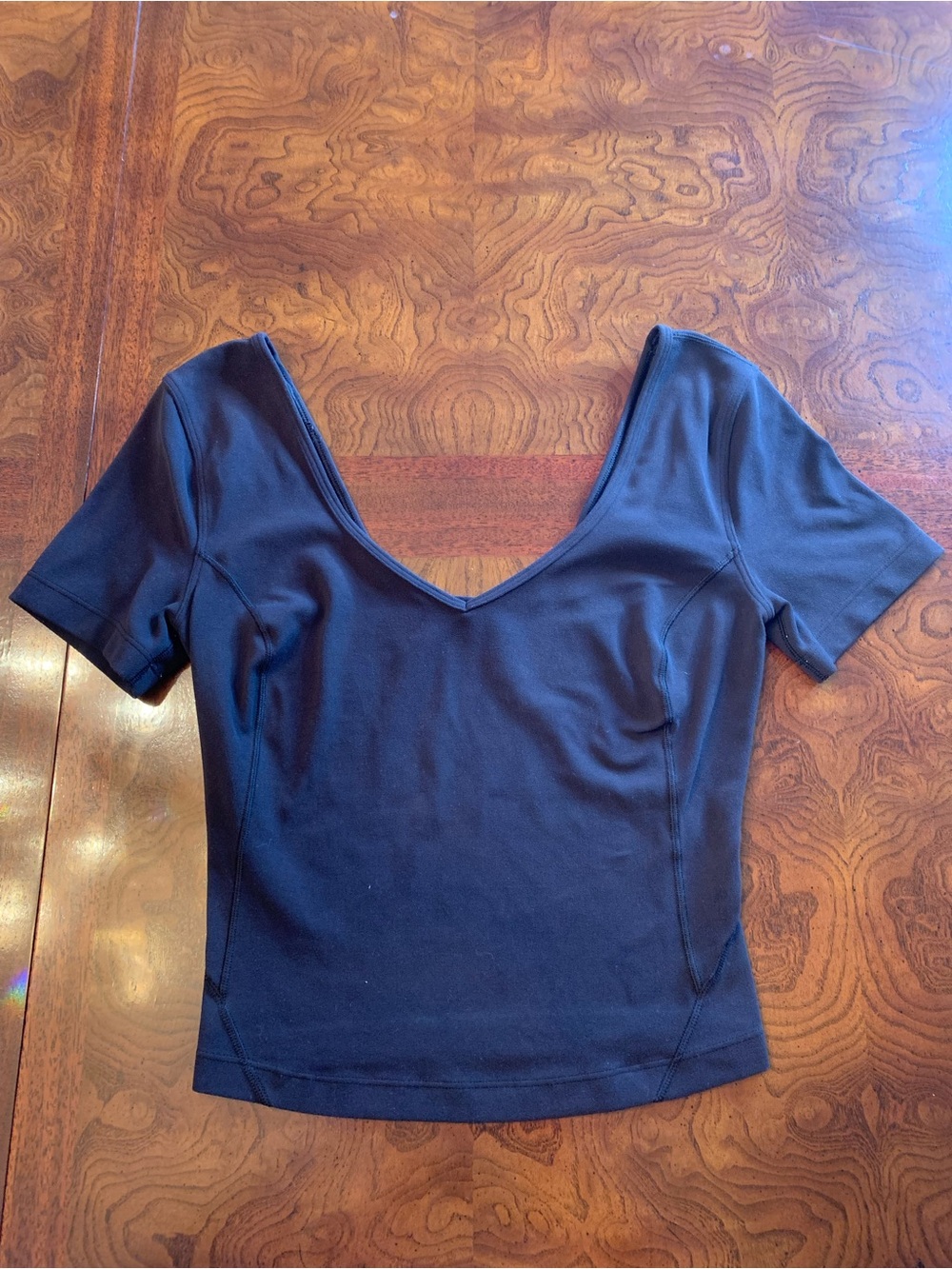 lululemon athletica Black Align V-Neck Short Sleeve T Shirt
